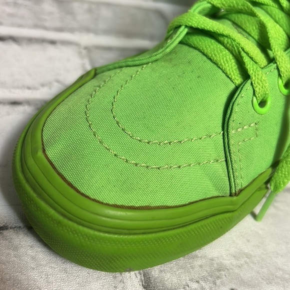 Vans Sk8 Hi Pro Classic Neon Green Skate Shoes Sneakers Mens 6.5 Womens 8 Hi-Top - Picture 9 of 11